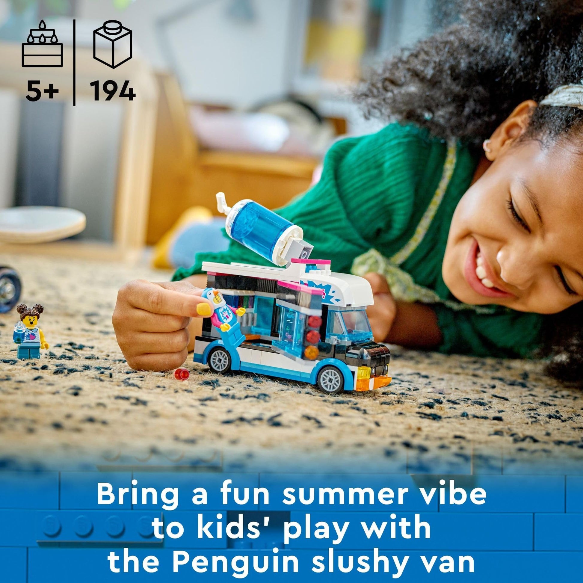 LEGO City Penguin Slushy Van Building Toy - Featuring a Truck and Costumed Minifigure, Great Gift Idea for Boys and Girls, Truck Toy for Kids Ages 5