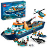 LEGO City Arctic Explorer Ship 60368 Building Toy Set, Fun Toy Gift for 7 Year Old Boys and Girls, with a Floatable Boat, Helicopter, Dinghy, ROV Sub
