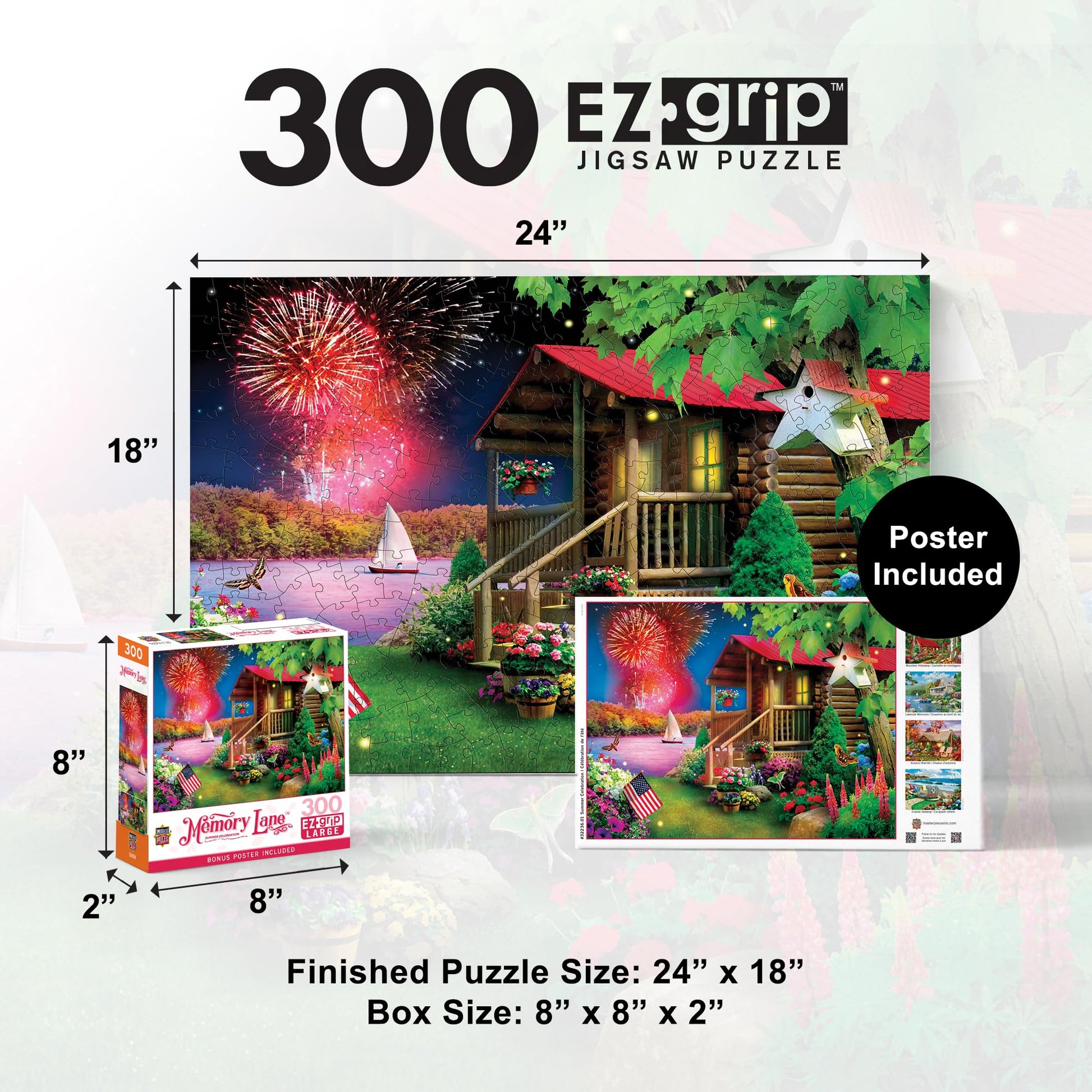 Masterpieces 300 Piece EZ Grip Jigsaw Puzzle - Summer Celebration - 18"x24"