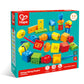 Hape String Shapes Wooden Toy Blocks in 32 Pieces, 3+ Years, Water Based Paint, String