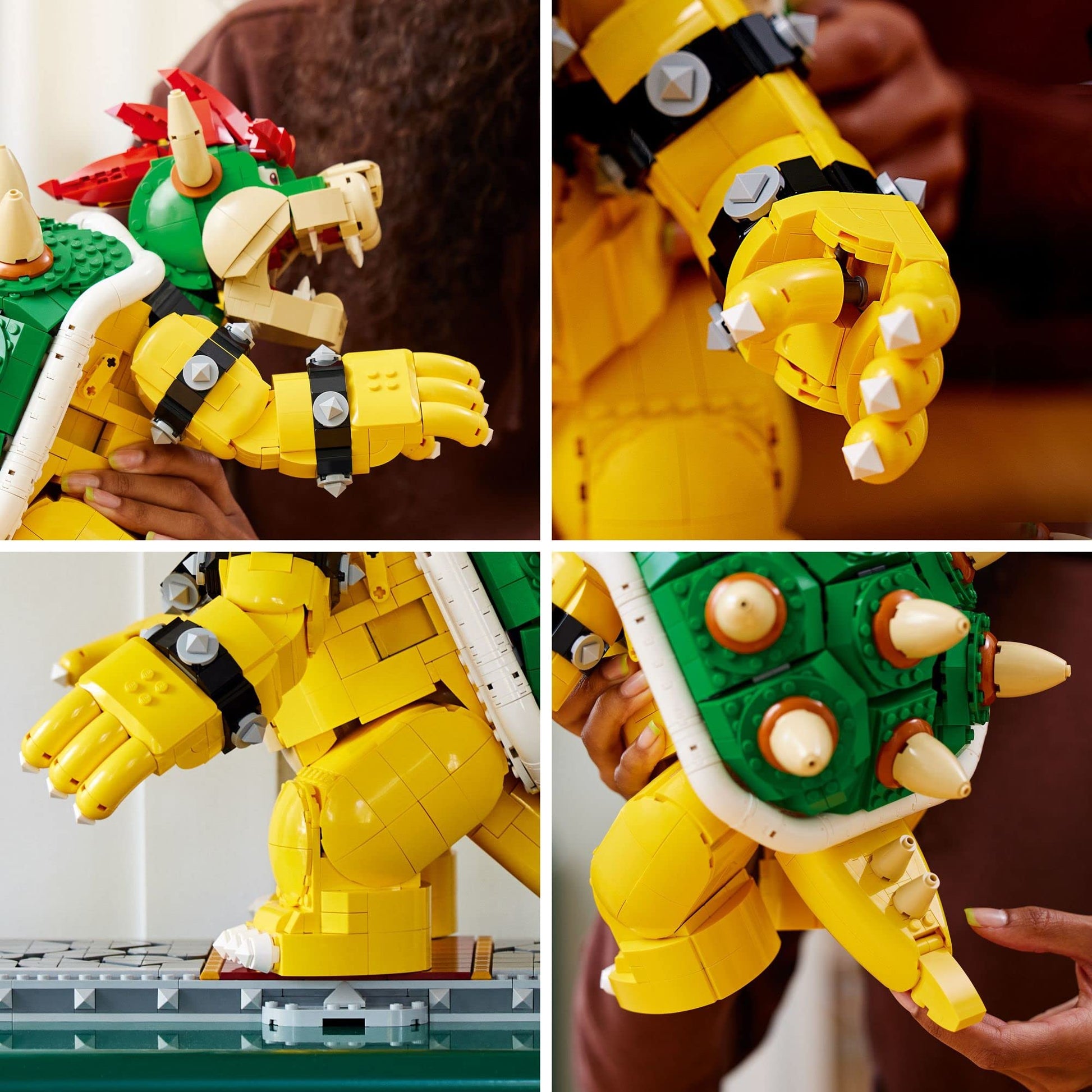 LEGO Super Mario The Mighty Bowser, 3D Build and Display Kit, Collectible Posable Character Figure with Battle Platform, Video Game Toy Idea for Fans