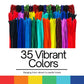 Performore Colorful Pipe Cleaners Craft Set 350-Pack Chenille Stem Wires in 35 Bright Colors 5mm Thick Reusable Twistable Fuzzy Sticks DIY Art