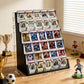 EAMC XHXX 6-Tier Trading Card Display Stand with Top Storage?Wood Detachable Card Display Stand?High Capacity Graded Card Display for Soprts Card
