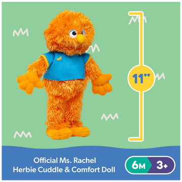 Ms. Rachel Official Herbie Cuddle & Comfort Friend Doll, 11” Premium Plush Baby Toy, Toddler Toys for Girls & Boys for Ages 6 Months to 3+
