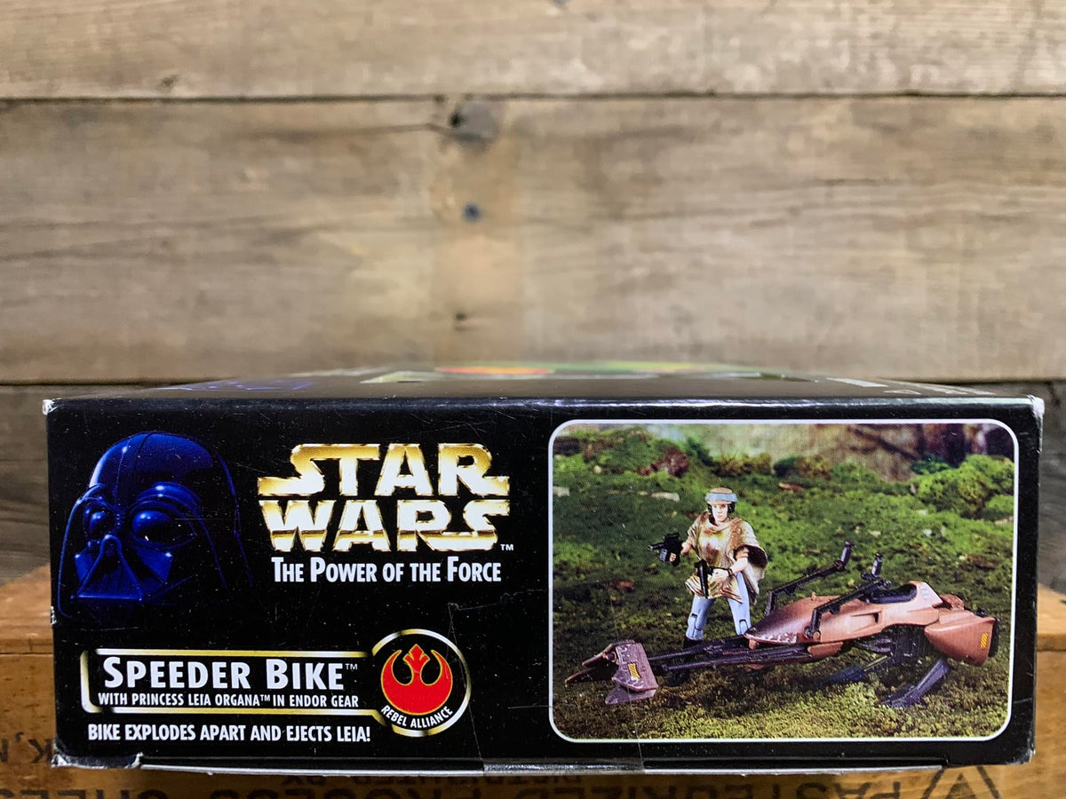 Star Wars - Power of the Force - Speeder Bike with Princess Leia Organa in Endor Gear