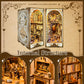 DIY Book Nook Kit - Bookend Diorama with LED - 3D Wooden Puzzle DIY Miniature House Kits - Bookshelf Insert Decor - Booknook Dollhouse Crafts Hobbies