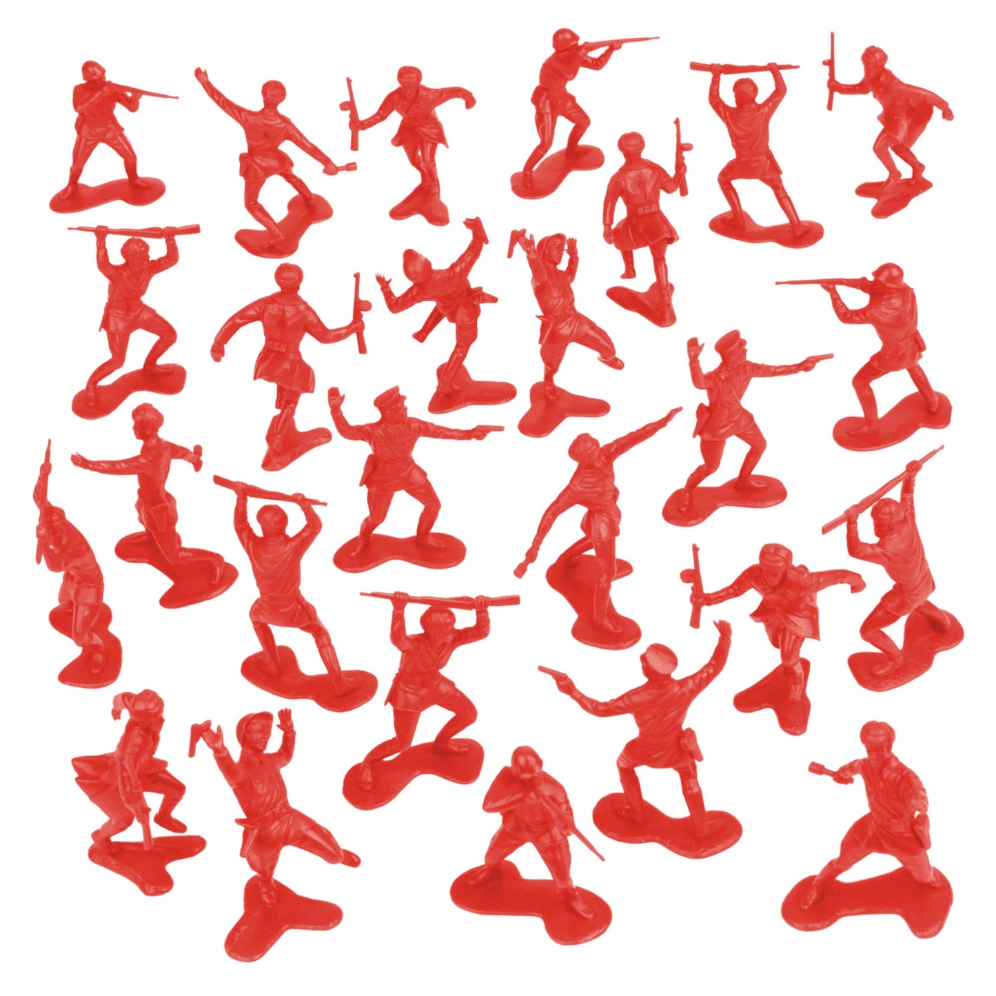 BMC Classic Marx Russian Plastic Army Men - Red 36pc WW2 Soldier Figures US Made
