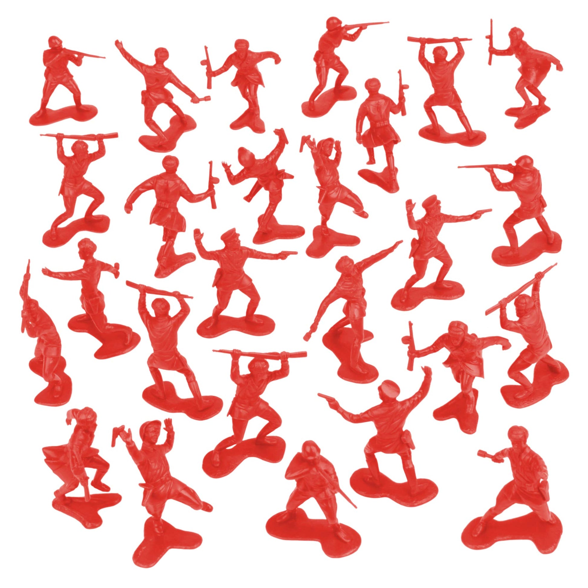 BMC Classic Marx Russian Plastic Army Men - Red 36pc WW2 Soldier Figures US Made