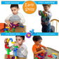 Skoolzy STEM Learning Pipe Tube 29 Piece Toys_and_Games Set, Educational Construction Building Blocks for ADHD & Autism for Baby, Kid Includes Wheels