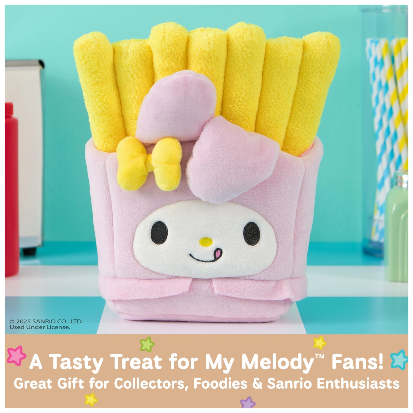 GUND Sanrio My Melody French Fries 8-Inch Plush Toy for Ages 1+