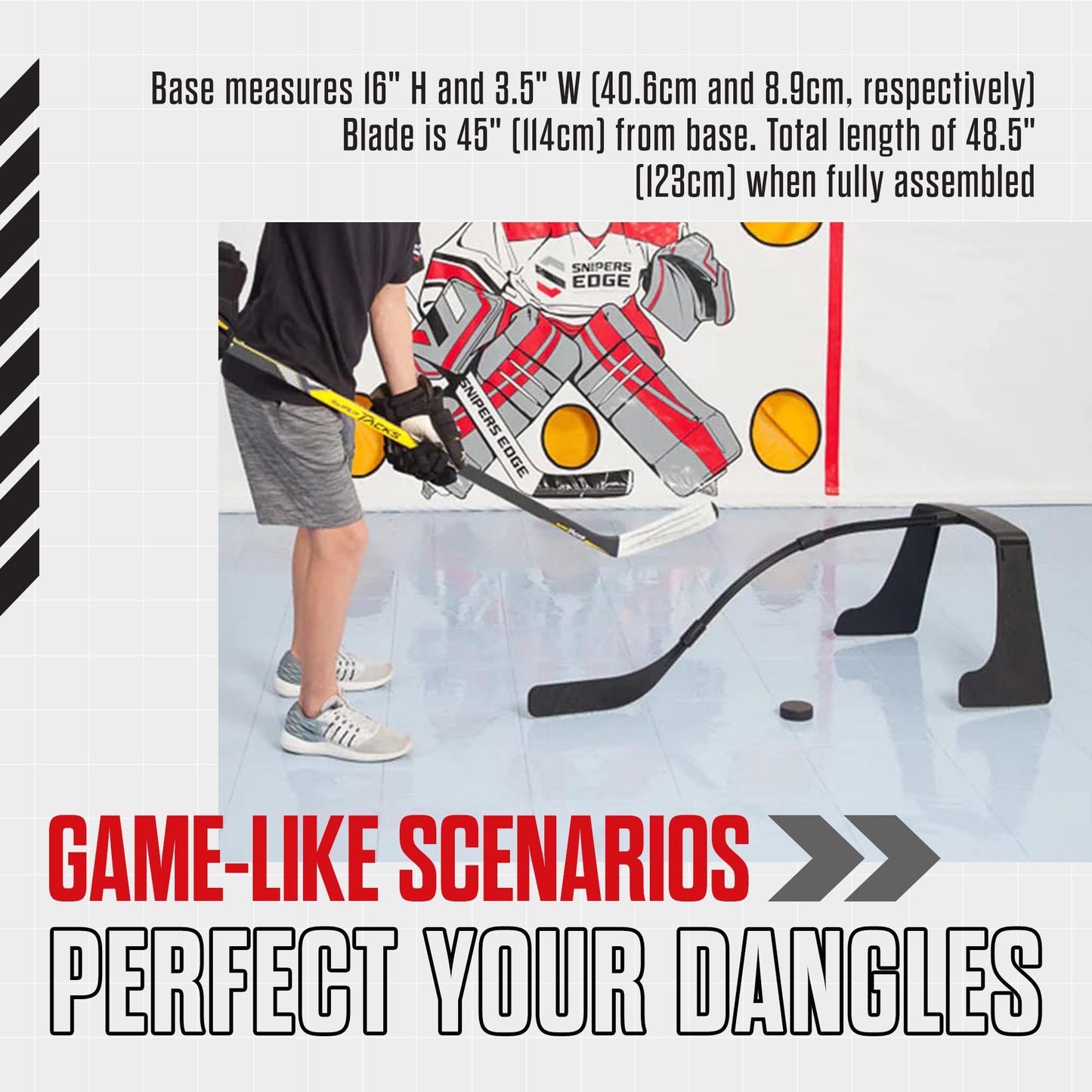 Snipers Edge Hockey - Hockey Attack Triangle - Lightweight and Durable - Works Great for On and Off Ice Training.