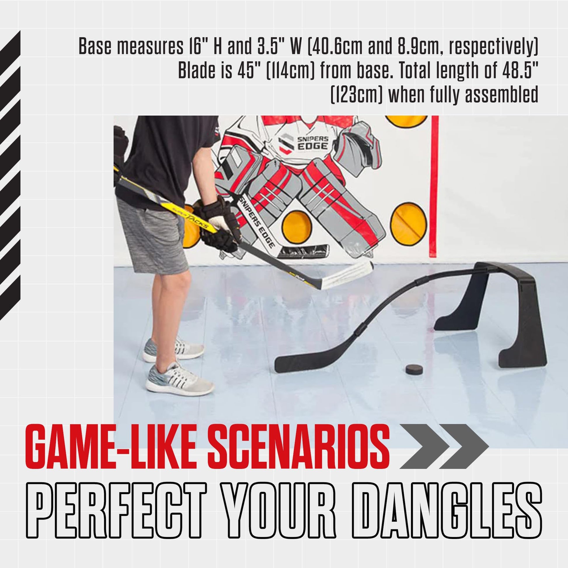Snipers Edge Hockey - Hockey Attack Triangle - Lightweight and Durable - Works Great for On and Off Ice Training.