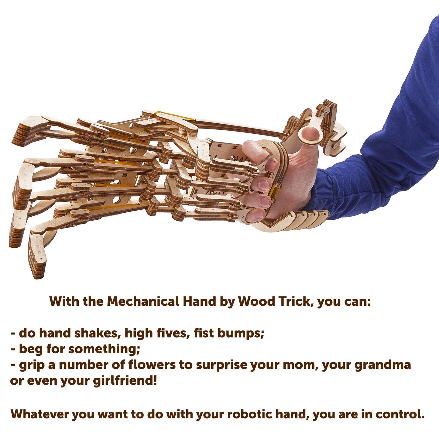 Wood Trick Robot Hand 3D Wooden Puzzles for Adults to Build