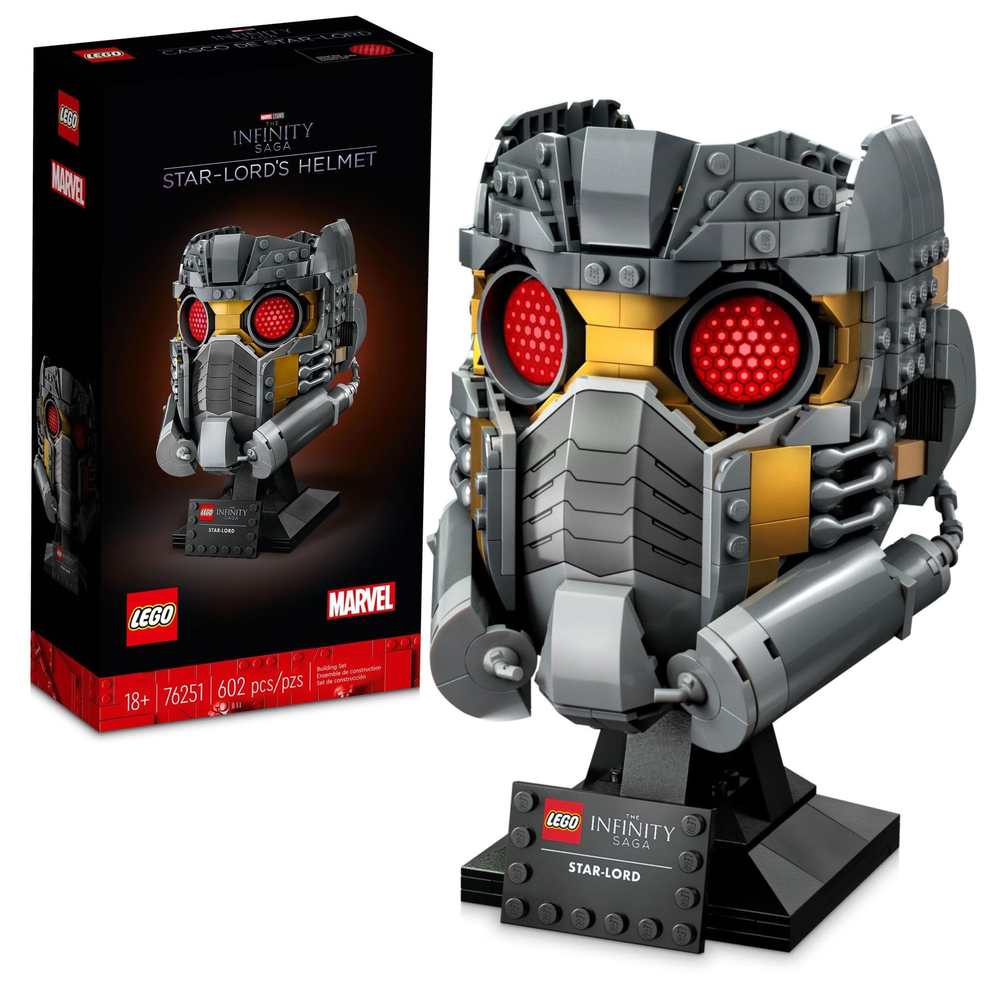 LEGO Marvel Star-Lord's Helmet Set 76251, Collectible Model Kit for -Adults to Build, Home Décor Creative Activity, Gift Idea