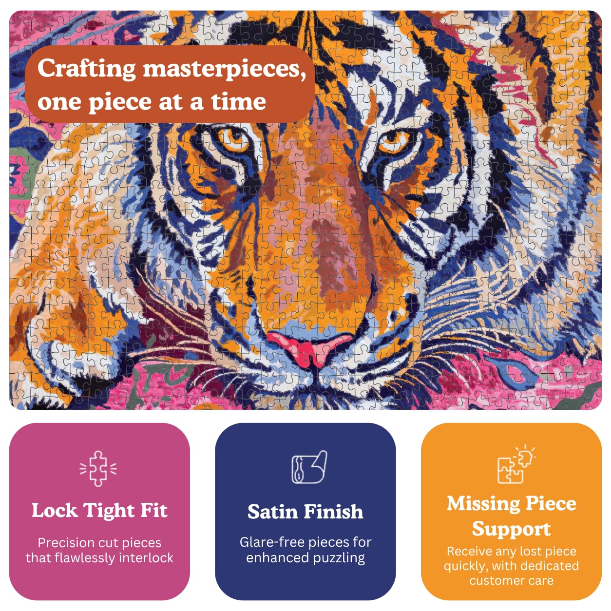 Cross & Glory | Jigsaw Puzzles for Adults | Bohemian Tiger Tapestry