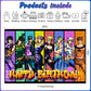JOJO Birthday Party Decoration, Include Anime Backdrop 5 x 3 FT, Latex Balloons, Cake Topper for Adventure Theme Teen Fans Party