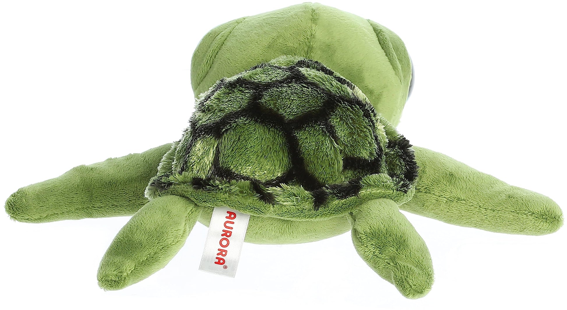 Aurora® Enchanting Dreamy Eyes™ Slide Sea Turtle Stuffed Animal - Captivating Gaze - Aesthetic Appeal - Green 11 Inches