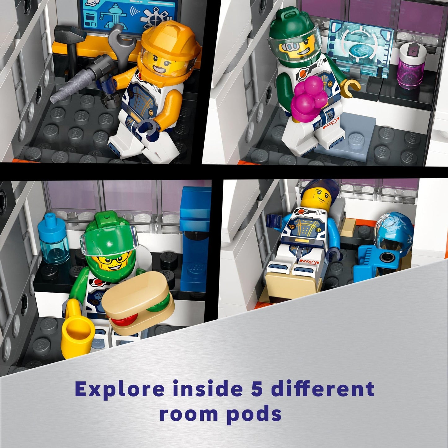 LEGO City Modular Space Station STEM Toy, Modular Exploration Science Toy with 6 Astronaut Minifigures, Gifts for Boys, Girls, and Kids Ages 7 and Up
