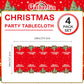 Gatherfun Christmas Table Decorations Christmas Tree Disposable Tablecloth Waterproof Plastic Rectangular Table Cover for Merry Christmas Party