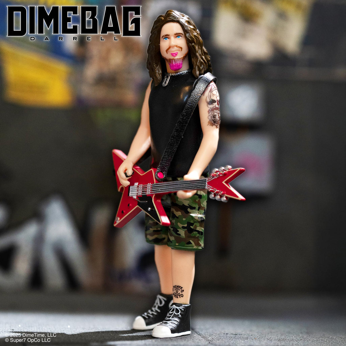 Super7 Reaction Figure Dimebag Darrell (Culprit) - 3.75" Dimebag Darrell Action Figure with Accessory - Classic Heavy Metal Collectibles and Retro