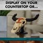 Brickcraft Officially Licensed Yellowstone TV Show Cow Steer Skull with Table & Wall Mount Included 563 Pieces Multicolored Brick Building Set