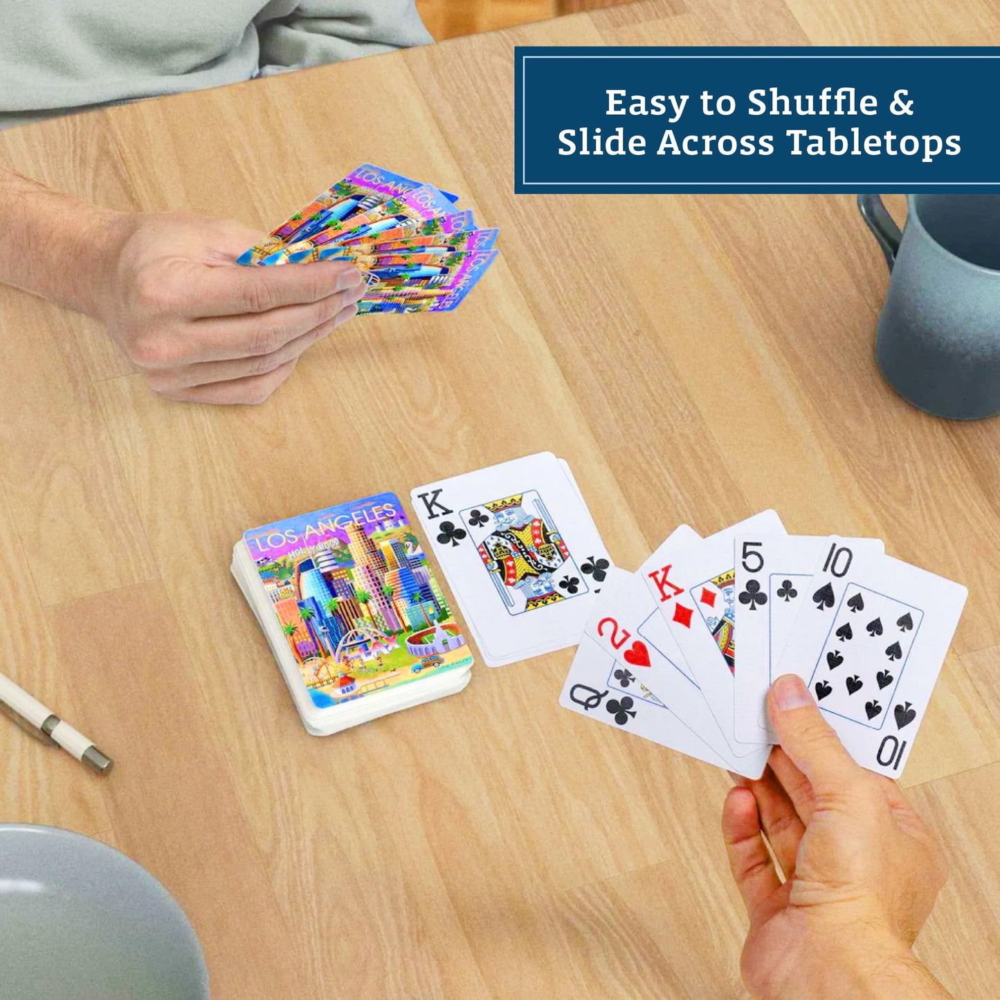 Boardwalk Puzzles Los Angeles, Featherlight Unique Playing Cards, Fun Themed Deck for Home and Travel