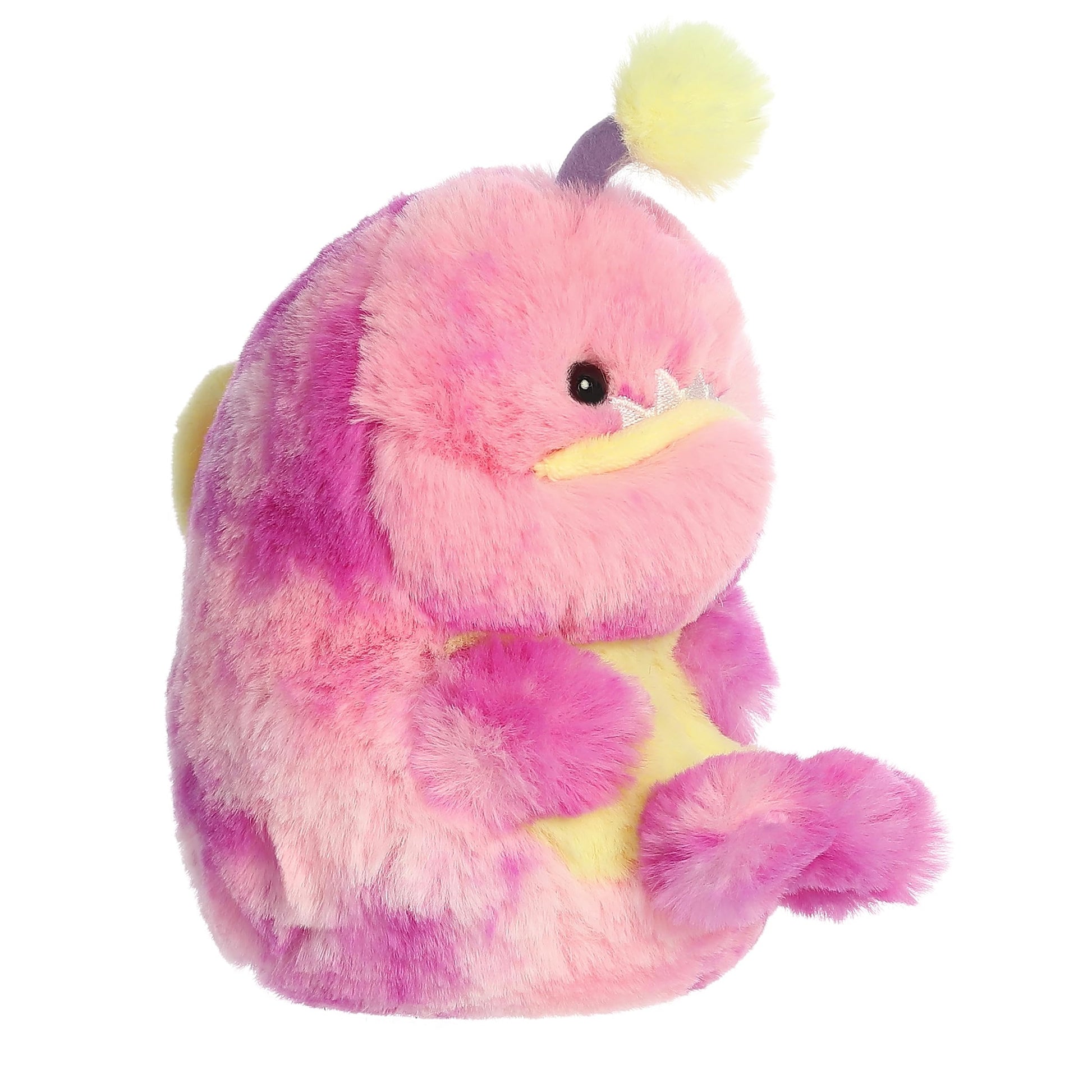Aurora® Playful Rolly Pet™ Angel Angler Fish™ Stuffed Animal - Compact Size for On-the-Go Fun - for Adults, Kids, Birthdays, and Anniversaries - Pink