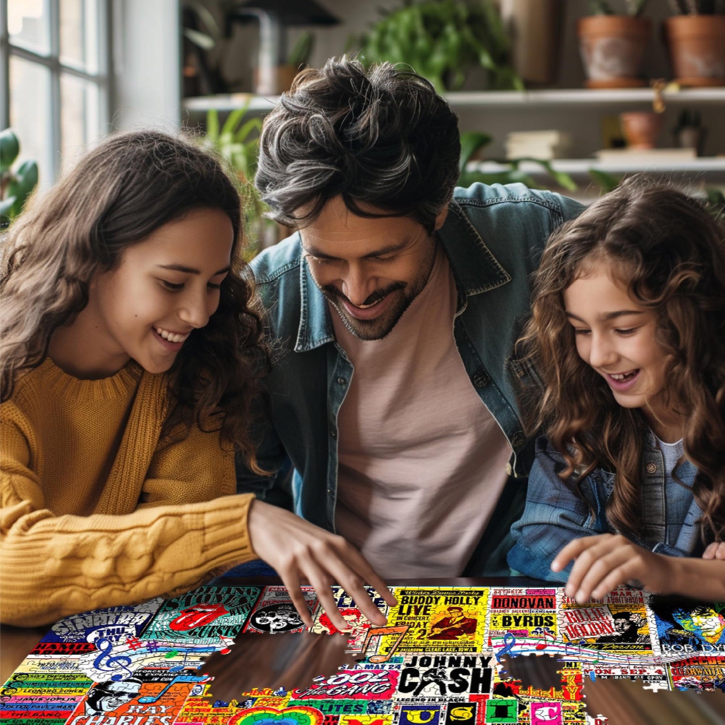 White Mountain 1000 Piece Jigsaw Puzzle Nostalgic Collage, I Love Music