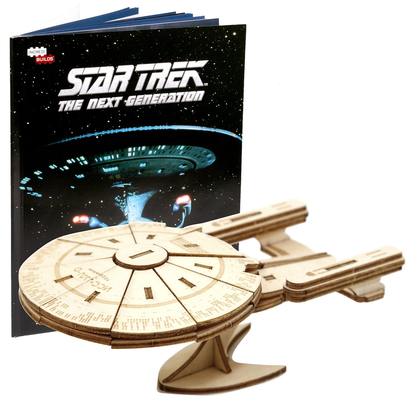 Star Trek The Next Generation Enterprise 3D Wood Puzzle Model Kit (50 Pcs) Officially Licensed NCC-1701-D Starship Replica - No Glue DIY Set
