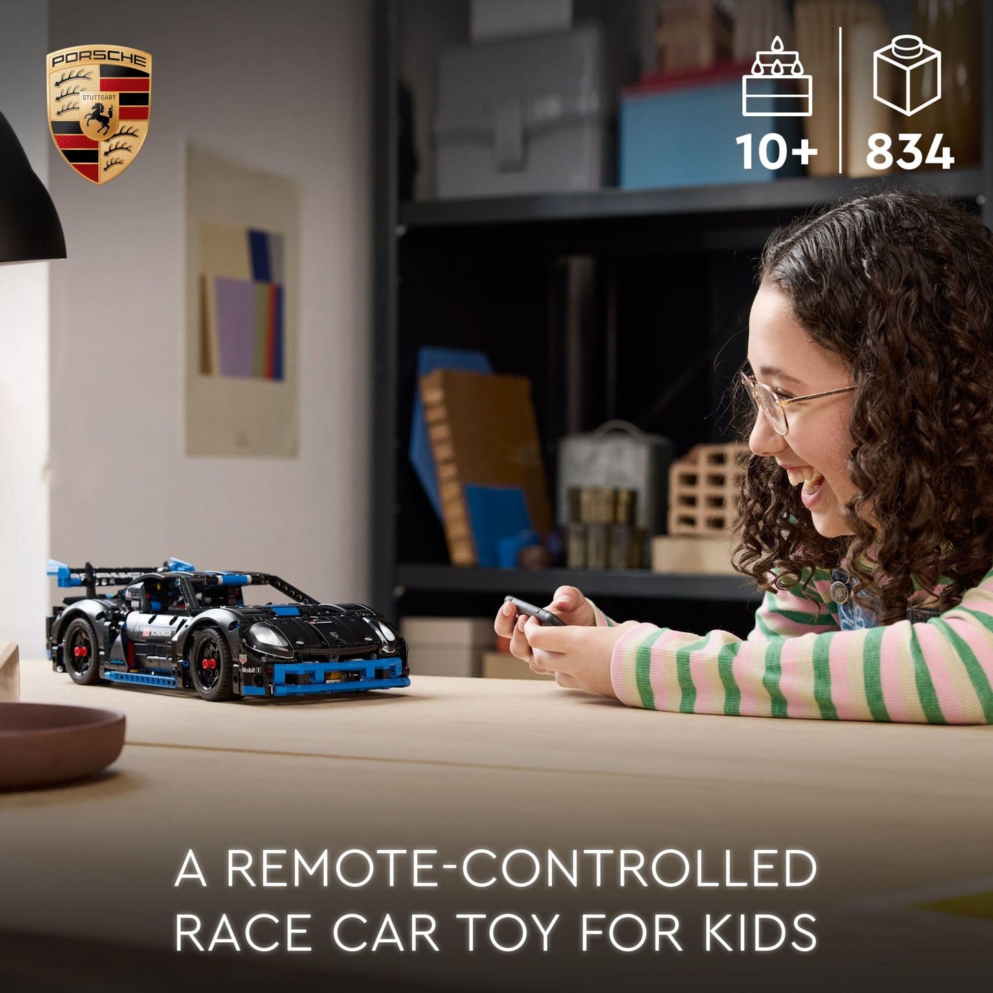 LEGO Technic Porsche GT4 e-Performance Race Car Toy, Remote Control Car with Authentic Details, Interactive Model Porsche Gift for Kids Ages 10 and Up