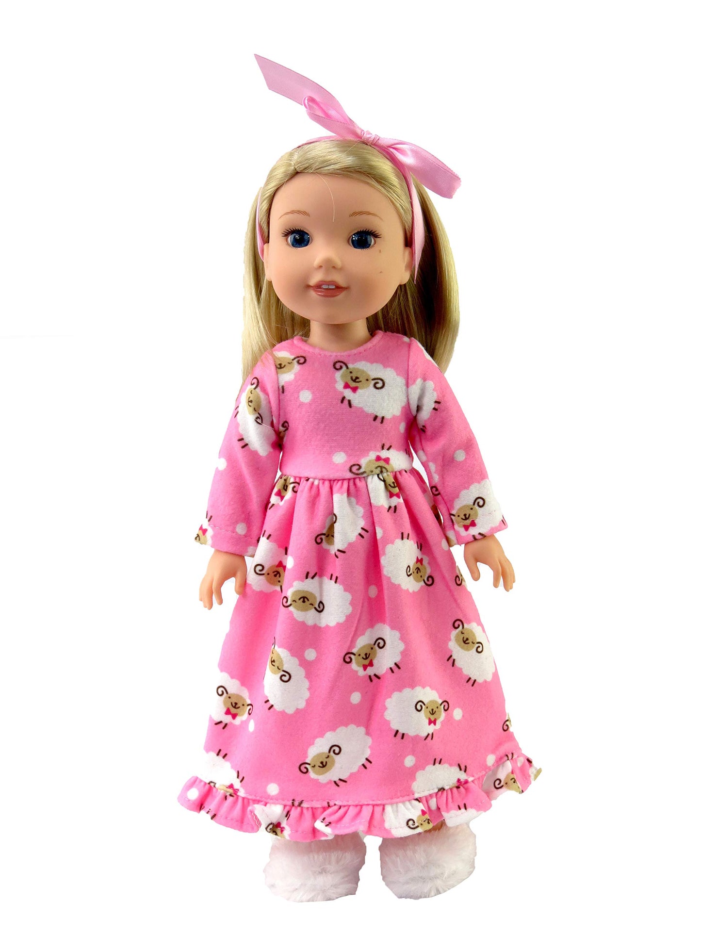 American Fashion World Pink Lamb Nightgown Pajamas for 14-Inch Dolls | Premium Quality & Trendy Design