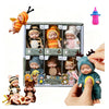6 Pcs Mini Reborn Baby Dolls Set - 3.5 Inch Tiny Realistic Newborn Dolls with Animal Clothes, Hat & Toy Bottle, Washable PVC Doll for Dollhouse