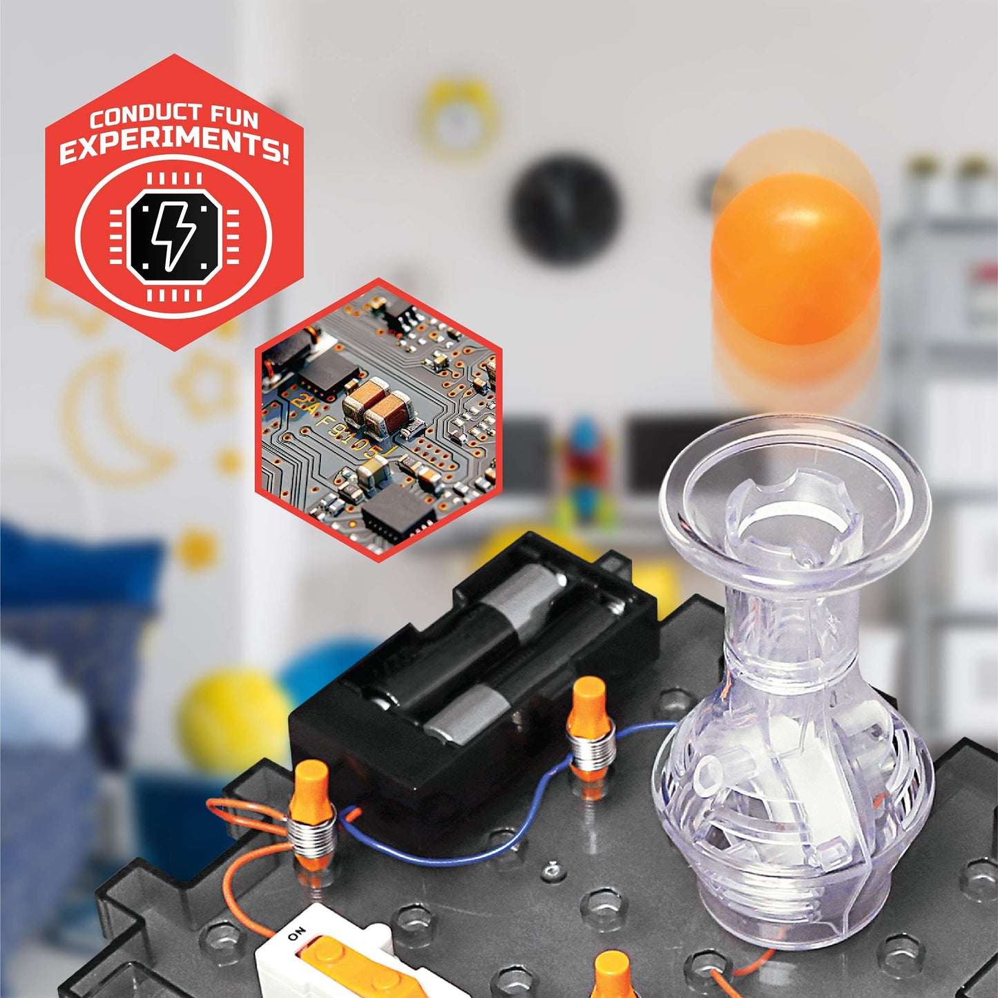 Discovery #MINDBLOWN Action Circuitry Electronic Experiment Mini STEM Set, Build-it-Yourself Engineering Toy Kit, Explore The Science of Motion