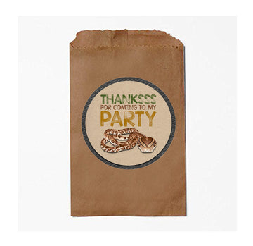 Silly Goose Gifts Thankssss Snake Reptile Themed Birthday Party Favor Stickers Supply Decorations Kraft (24 Included) Thank You for Coming