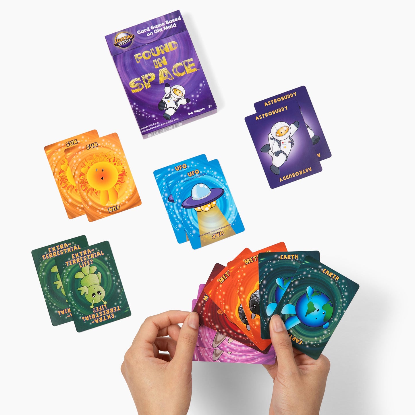 Celestial Buddies Old Maid Classic Card Game - Fun for 2-6 Players, Kids Ages 3+ - Game Nights and Family Gatherings - Great Gift for Travel, Rainy