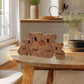 Personalized Family Name Puzzle with 2-5 Names Custom Wooden Panda Puzzle with Names Customized Wooden Puzzle Gifts for Birthday Christmas for Mom Dad