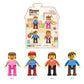 PicassoTiles 4pcs Magnetic Family Action Figures Toddler Magnet Toy Expansion Pack Educational Add-on STEM Learning Kit Toys Pretend Playset for