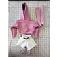 AQQeenmiu 1/6 Scale Purple Sweatsuit Doll Clothes Set with Striped Socks and White Collar, Compatible with Standard Female Fashion Dolls