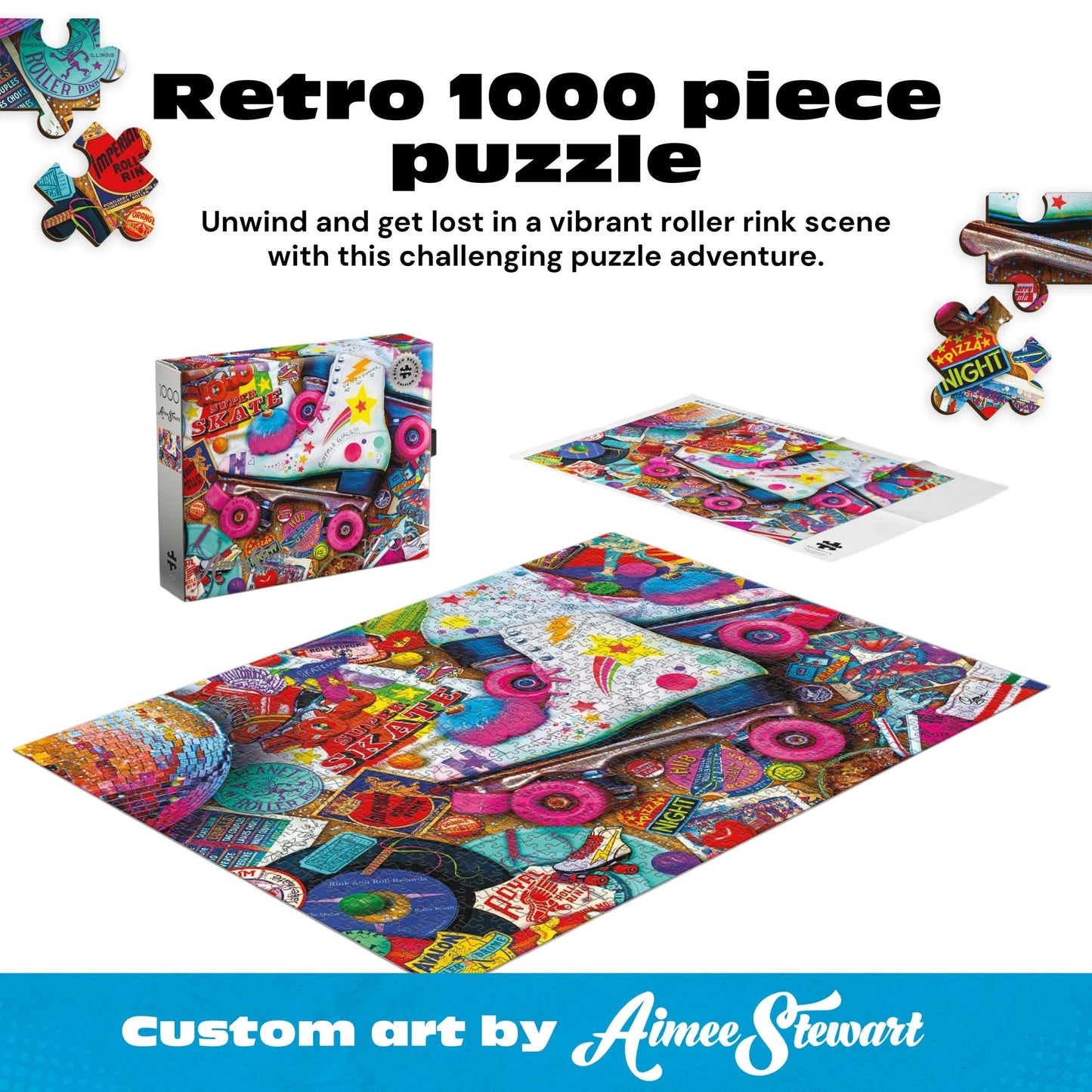 Buffalo Games - Aimee Stewart Skate Night - 1000 Piece Puzzle for Adults