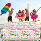 61pcs Pool Party Decorations Supplies Swimming Pool Party Tableware Pink Pool Party Plates and Napkins Summer Hawaiian Beach Birthday Favors