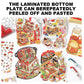 ZSYTZL 4 Sheets 3D DIY Stickers Scene, Cute Miniature Global Food Sticker Waterproof Quiet Book with Tweezers Decorating Phones Handbooks Bottle