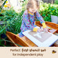Honeysticks Kids Activity Set - 6 Large Stencils for Kids Plus Jumbo Non-Toxic Beeswax Crayons (8pk), Perfect First Stencils for Toddlers Preschool