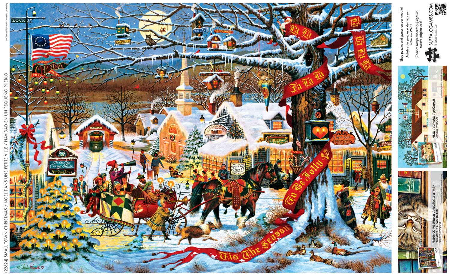 Buffalo Games - Charles Wysocki - Small Town Christmas - 300 Piece Puzzle