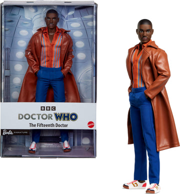 Barbie The Fifteenth Doctor Doll, Dr. Who Collectible Inspired by the Series’ 14th Season with Doll Stand & Certificate of Authenticity