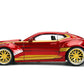Jada Toys Marvel 1:24 2016 Chevy Camaro SS Die-cast Car with 2.75" Iron Man Figure, Toys for Kids and Adults, Red (99724)