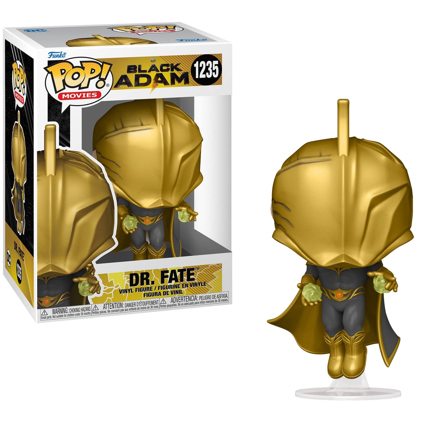 Funko Pop! DC Movies: Black Adam Collectors Set - 4 Figure Set Includes: Black Adam Flying, Doctor Fate, Sabbac & Black Adam Lightning (Possible Chase