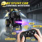Tozuoup Remote Control Car, RC Cars Stunt Car Toy, 2.4GHz Rechargeable RC Cars with Spray and Music, Ideal Birthday Toys for Boys Age 6 7 8 9 10 11 12