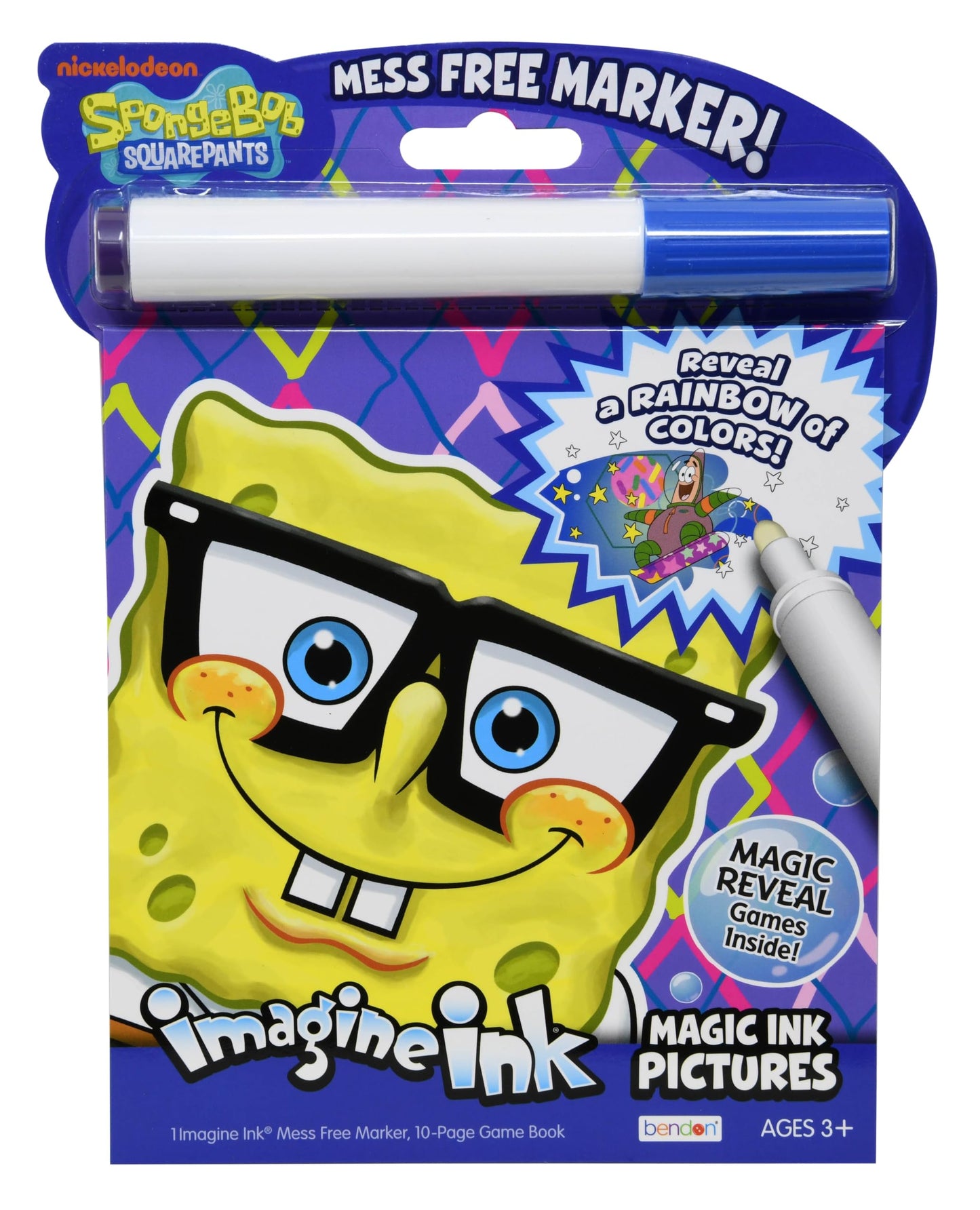 Bendon Spongebob Squarepants Imagine Ink | Sponge Bob Square Pants Coloring Book | Spongebob Squarepants Party Favors | Imagine Ink Mess Free Marker |