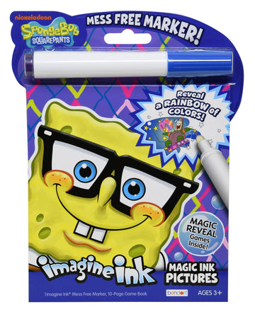 Bendon Spongebob Squarepants Imagine Ink | Sponge Bob Square Pants Coloring Book | Spongebob Squarepants Party Favors | Imagine Ink Mess Free Marker |