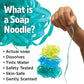 Creativity for Kids Soap Noodles Dragon’s Dinner Bath Set | Sensory Bath Toys for Kids | Mix, Layer & Play with Colorful Soap Noodles, Foamy Soap